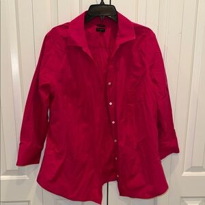 Talbots Bright Fuchsia Button-Down Shirt